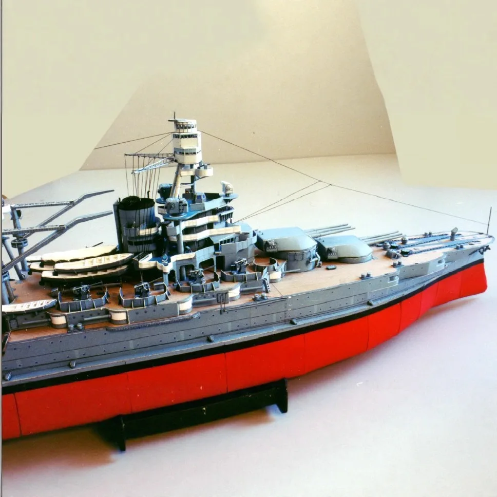 Фото Бумажная модель USS Arizona BB-39 в масштабе 1:250, набор для самостоятельной сборки исторического корабля, идеальный подарок для коллекционеров военных моделей и любителей хобби. ​ №2
