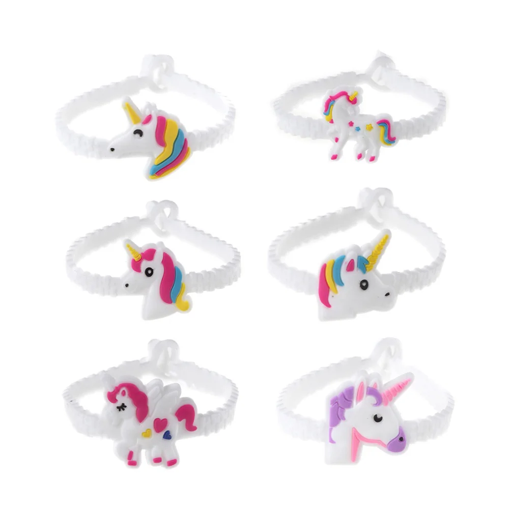 

Random Styles Unicorn Silicone Wristbands Rubber Bracelets Toys For Kids Boys Girls Adults Birthday Christmas Gifts