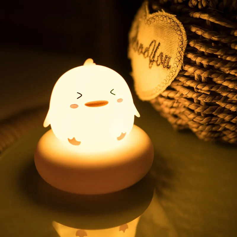 

Little yellow LED night lamp induction pat lamp atmosphere lamp small night light bedroom baby sleeping lamp feeding lamp