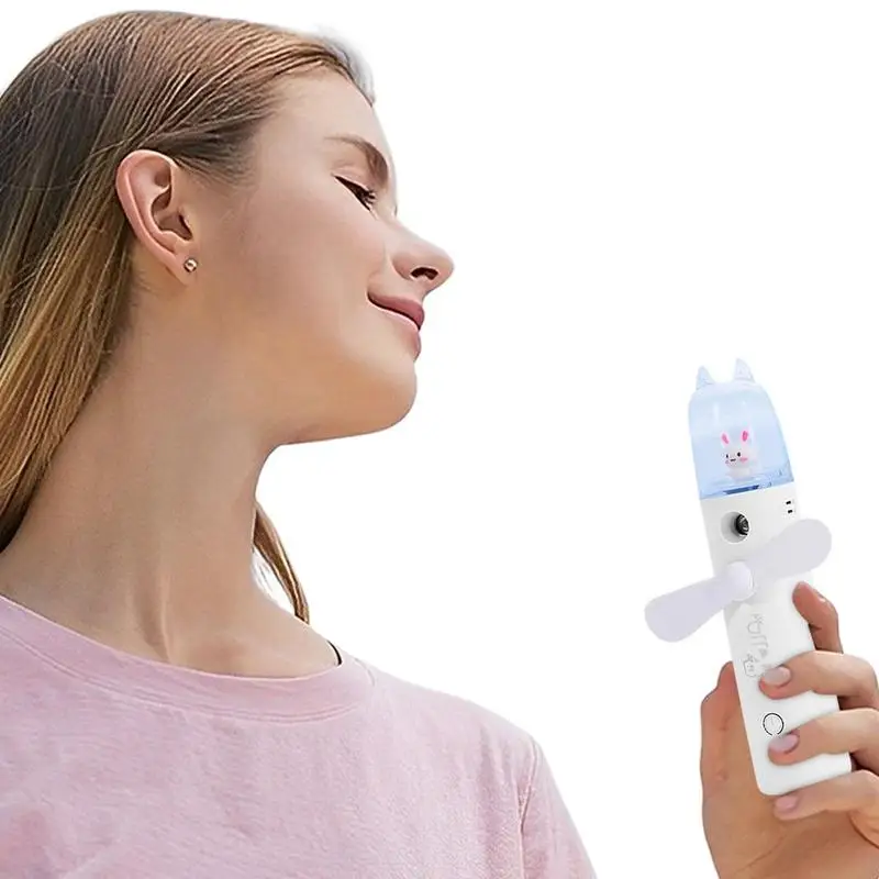

New USB Handheld Fan Spray Cooling Water Mist Fan Portable Mini Student Dormitory Cartoon Cute Mini Fan