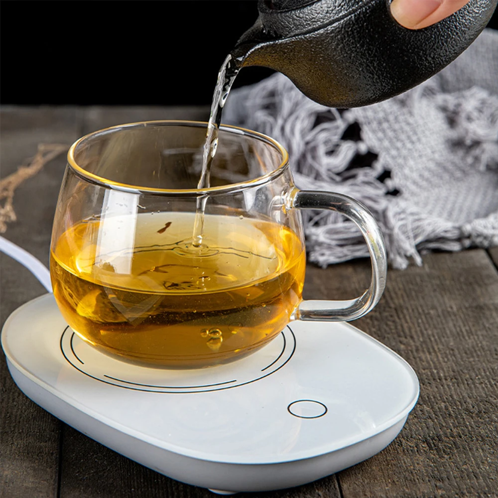 

USB EU Plug Cup Warmer Insulation CUP Thermostat Coaster For Home Office Daily Beverage Coffee Cup Heating Pad Office Household