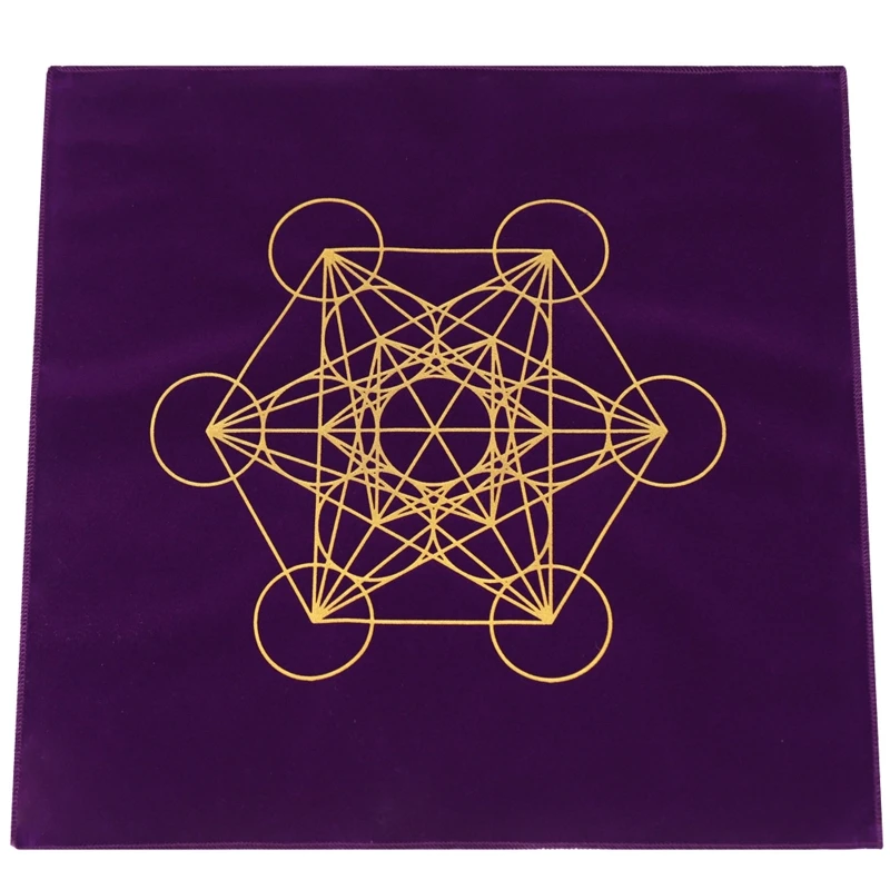 

49x49cm Tarot Card Tablecloth with Bag Geometric Figure Divination Altar Cloth Board Game Oracle Card Pad Runes Supplies