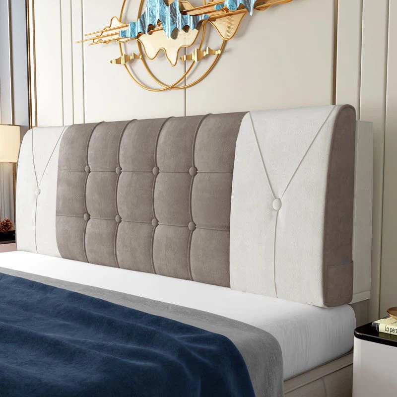 

MTA Leather Velvet Bed Headboard Cover with Padding Solid Head Board Pillow Cushion for Tatami Bed Head Cover with Sponge