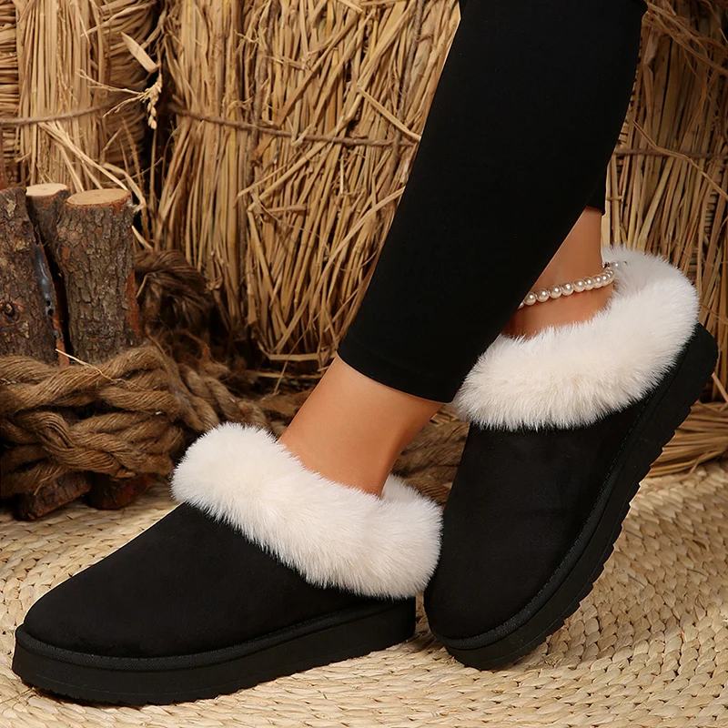 Теплые женские тапочки из искусственного меха