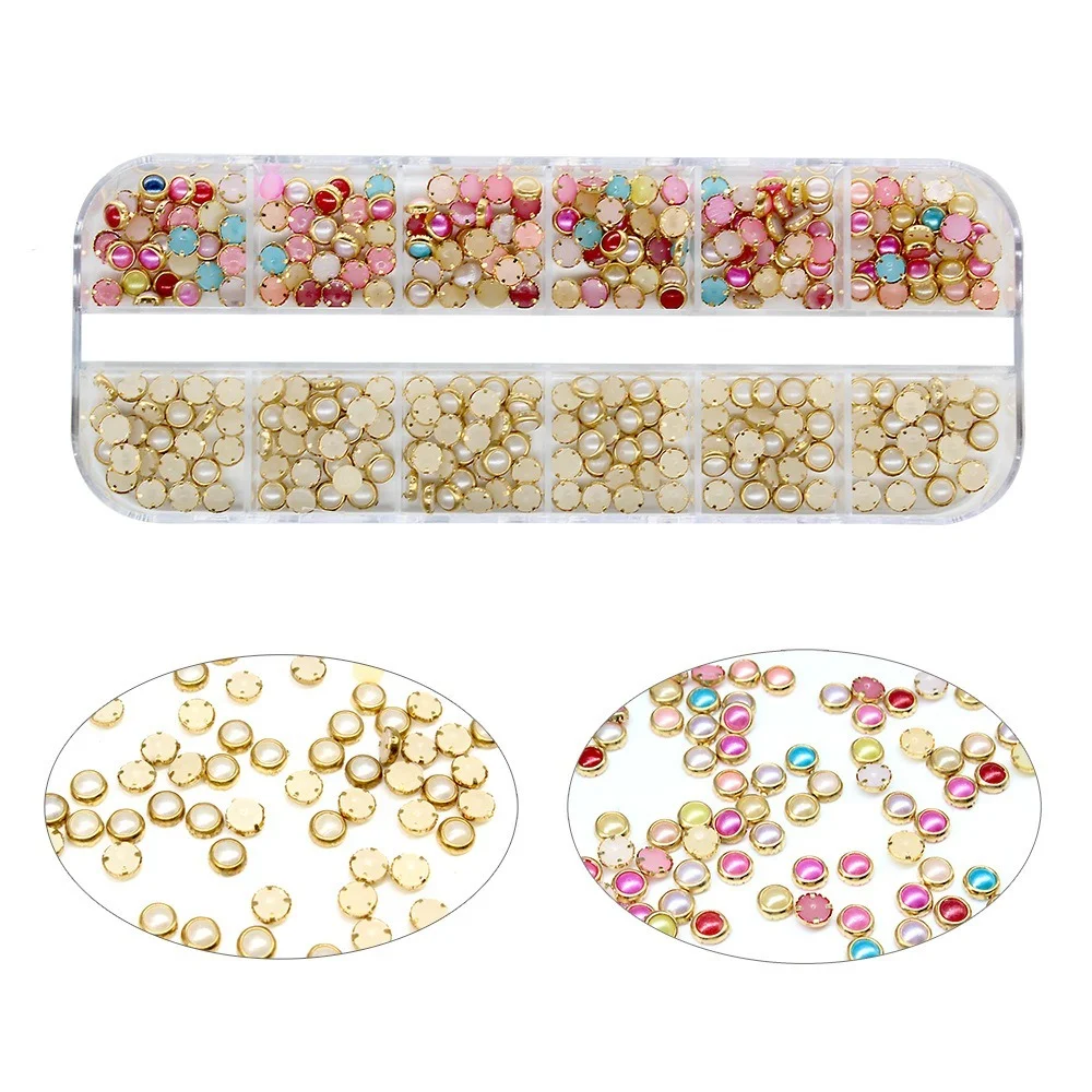 

New Japanese Nail Art Nail Patch Metal Pearl Decoration Symphony Nail Wrapped Pearl