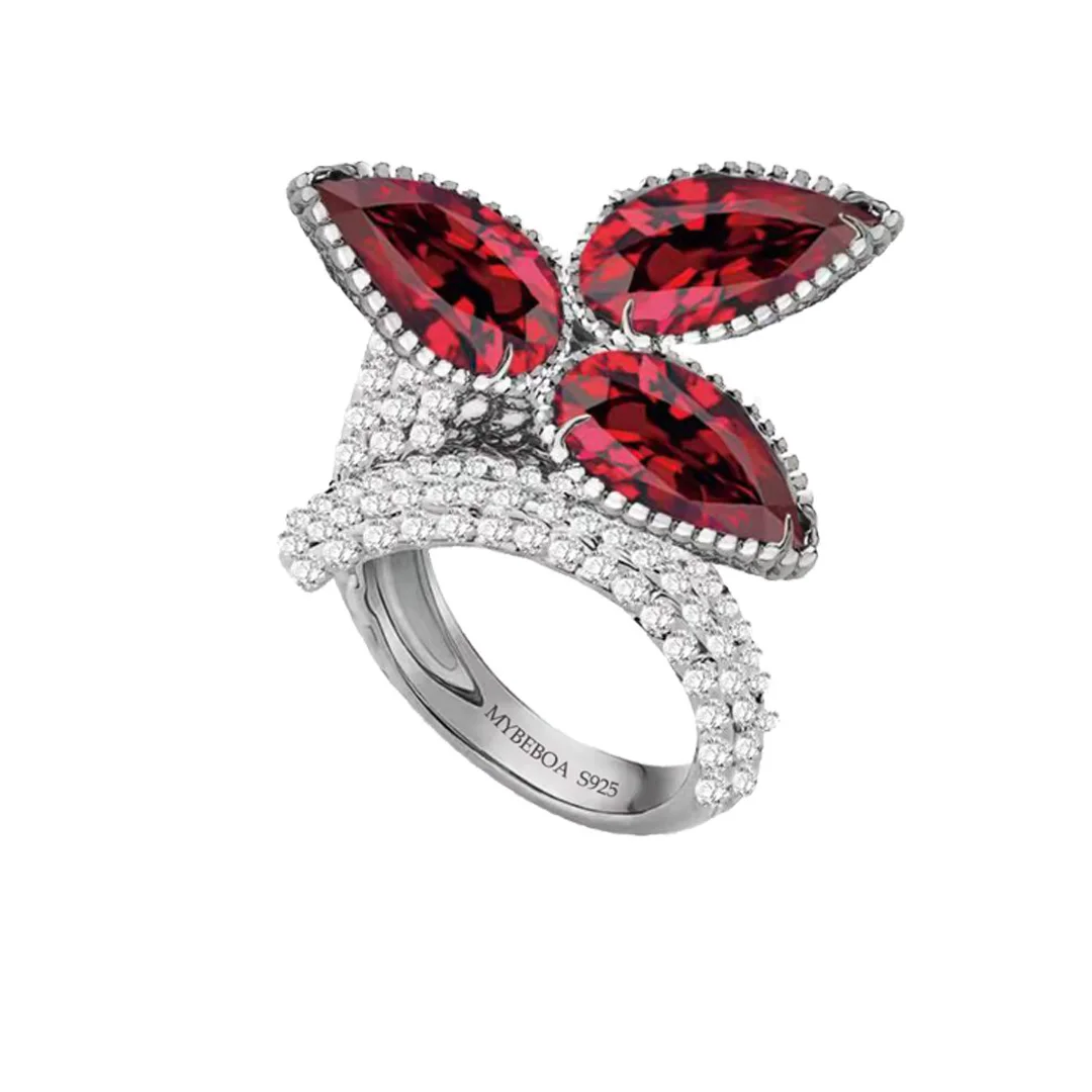 MYBEBOA скрученные бусины паве змея цепь шаблон кольцо корона кольца CZ обручальные