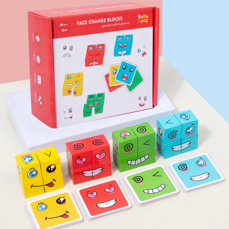 Игра-головоломка деревянная в виде выражений развивающая игрушка Монтессори для
