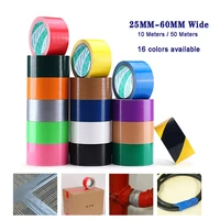 10m50m multicolor cloth duct tape carpet floor waterproof tapes high viscosity adhesive tape diy home decoration 25 60mm width