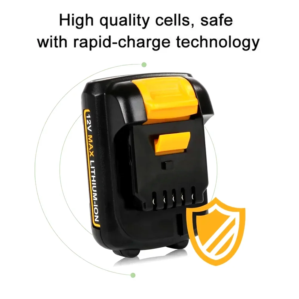 Литий-ионный аккумулятор 10 8 В/12 В 3 Ач для DEWALT DCB120 DCB122 DCB124 DCB125 DCB121 DCB100 DCB101 DCB119