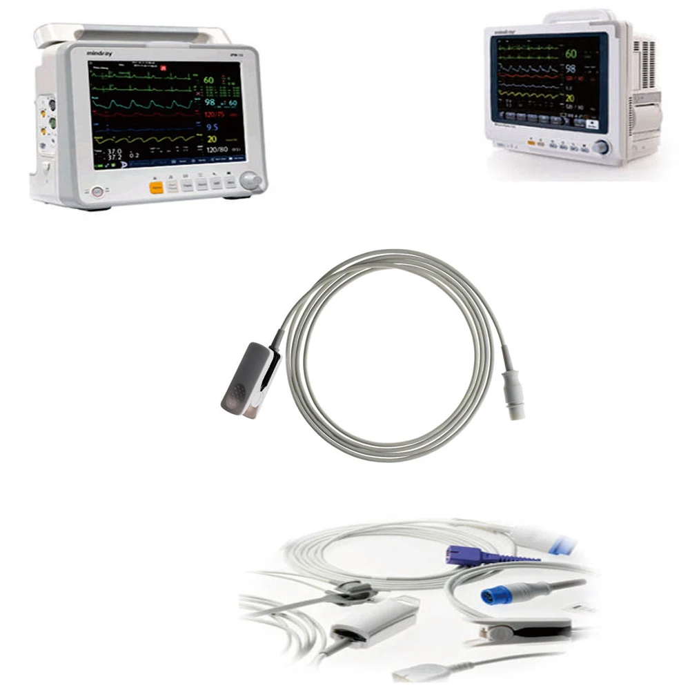 Совместим с DATASCOPE 8-контактным монитором. Многоразовый зонд Spo2 разъем кислорода в