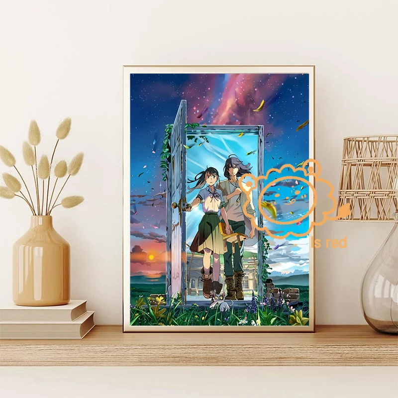 zę imię Suzume Anime plakat filmowy Japońskie anime Druk na płótnie Dekoracja ścienna Malarstwo do dekoracji pokoju domowego