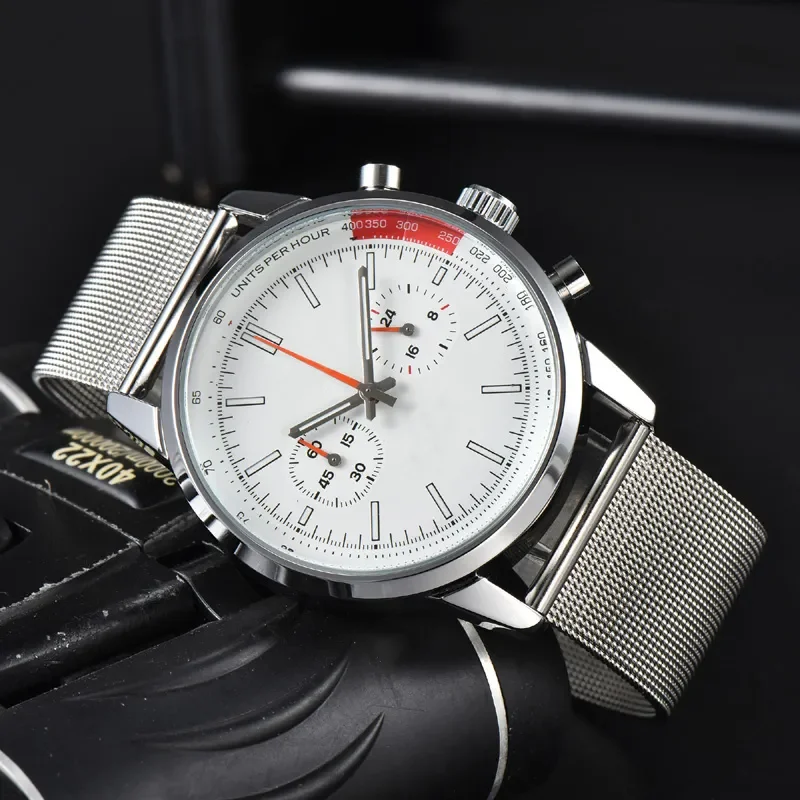 

Navitimer-reloj de cuarzo B01 para hombre, cronógrafo de negocios a la moda, con fecha automática y correa de acero, watch