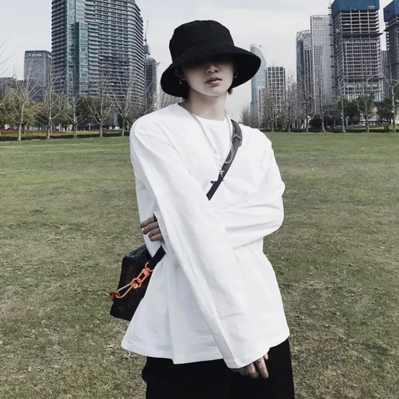 

Long Sleeve t-Shirt Men's Spring And Autumn New Korean Handsome Insole Shirt Trend Spring Round Neck Casual Top