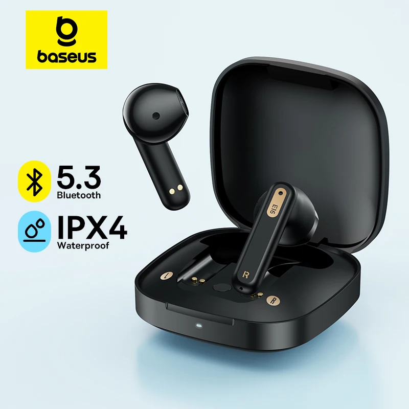 

Baseus Bowie E16 True Wireless Earphones Bluetooth 5.3 Earbuds IPX4 Waterproof 30H Playtime Earphone 13mm Driver HIFI Headphones