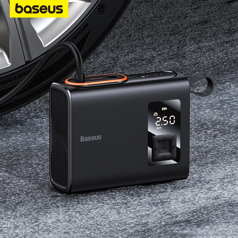

Baseus Tire Inflator Portable Car Air Compressor 250W Dual Cylinder Electric Tire Pump For Car Motorcycle Bicycle Tyre Inflation