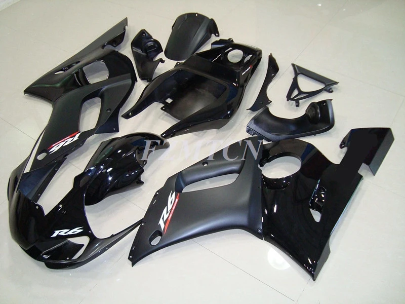 

4Gifts New ABS Motorcycle Fairings Kit Fit For YAMAHA YZF- R6 1998 1999 2000 2001 2002 98 99 00 01 02 Bodywork Set Black