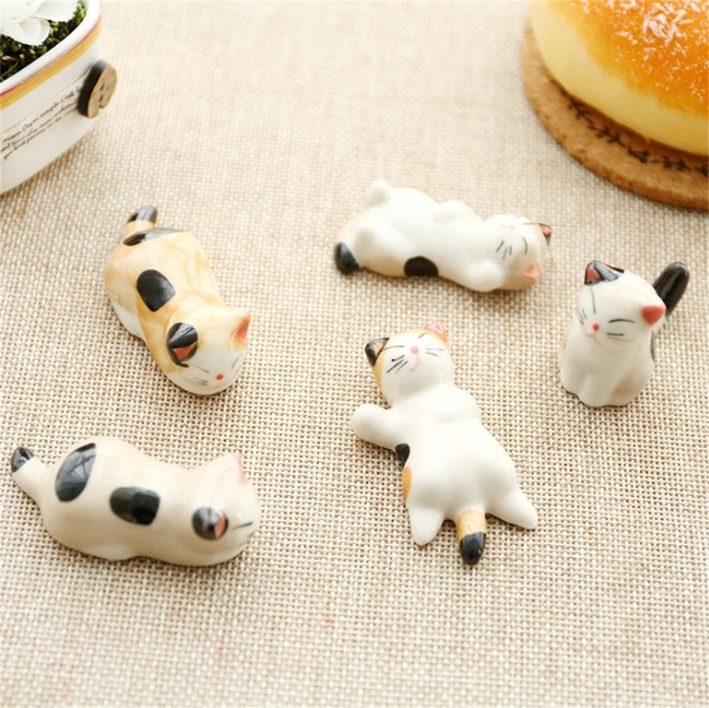 

Cute Ceramic Cat Chopsticks Rest Rack Stand Holder for Chopsticks Forks Spoons Knives Chopsticks Holder Rack Chopsticks Pillow