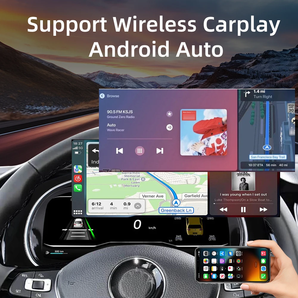 Фото Совместим с VW Golf 7 2014-2020, цифровая приборная панель LCD, виртуальная панель приборов, CarPlay, Android Auto, карты. №3
