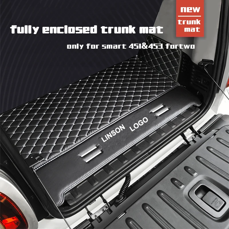 

Smart 451 Smart 453 accessory Car leather material Car rear mat trunk for smart 451 smart 453 fortwo 2009-2020