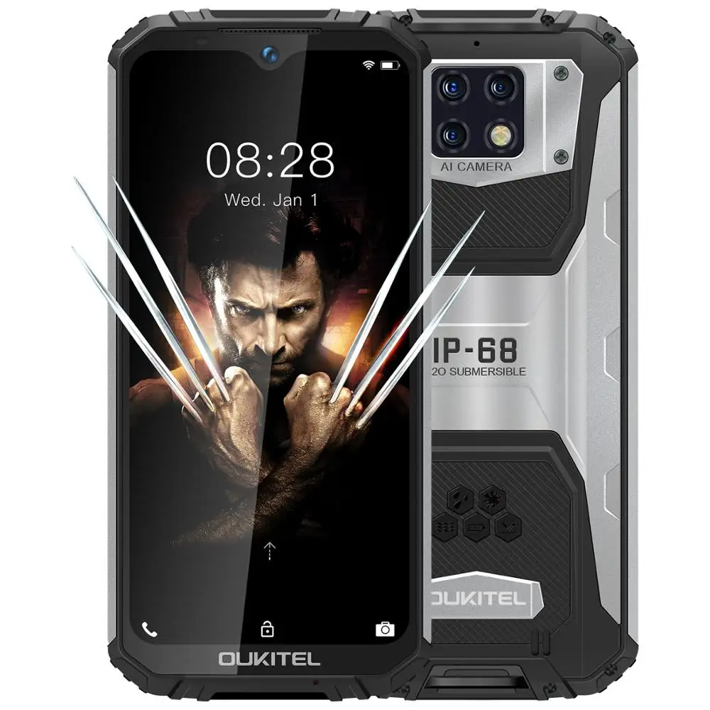 OUKITEL WP6 6GB 128GB 10000mAh Smartphone 6.3'' FHD Waterproof Mobile Phone Octa Core 48MP Triple Cameras Rugged phone