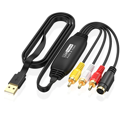 USB-карта видеозахвата VHS VCR TV DVD Video Audio Converter USB-AV-адаптер видеозахвата для Mac/PC