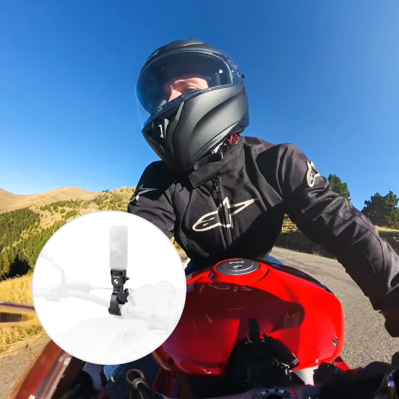 Фото Комплект креплений для Insta360 Ace Pro 2/Ace Pro — сверхмощный зажим, быстроразъемное основание, прочная ручка, система быстросъемного механизма №5