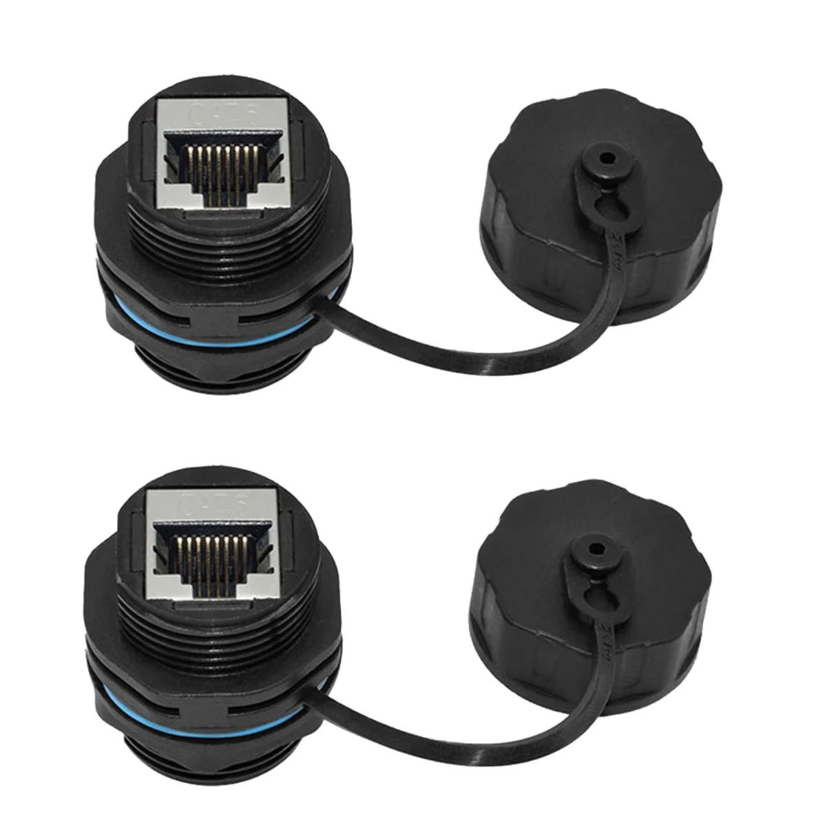 Соединитель для монтажа на панели RJ45 экранированный промышленный разъем