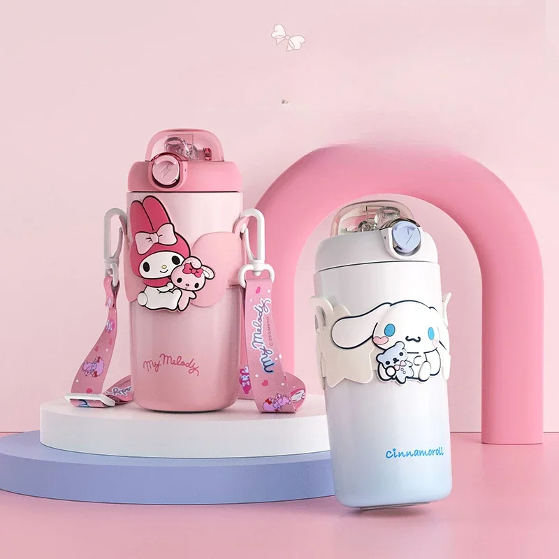 

Kawaii Sanrio Anime Cinnamoroll Thermos My Melody Cute Cartoon Kuromi High Volume Fashions Simplicity Artistic Children's Gifts