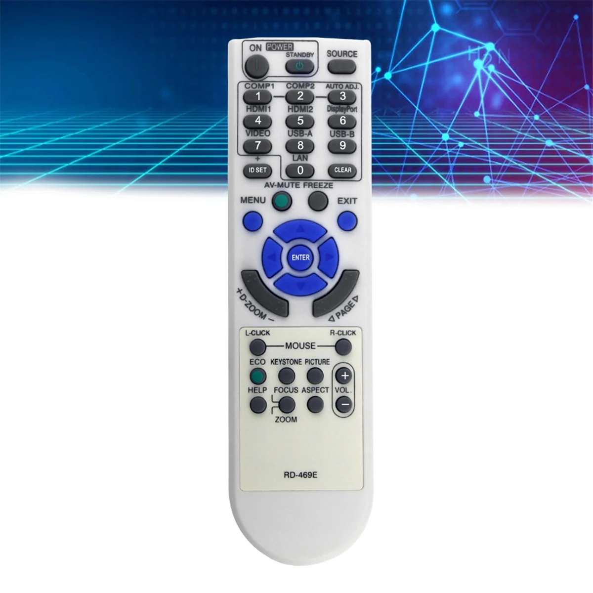 RD-469E Сменный пульт дистанционного управления для проектора NEC VE303X VE303 V302X V332W V302H