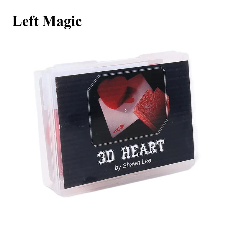 3D หัวใจโดย Shawn Lee Magic Tricks การหายตัวไปของการ์ดการเปลี่ยนแปลงฟองน้ำหัวใจ Magia Close Up บาร์ Illusions ลูกเล่น Mentalism ...