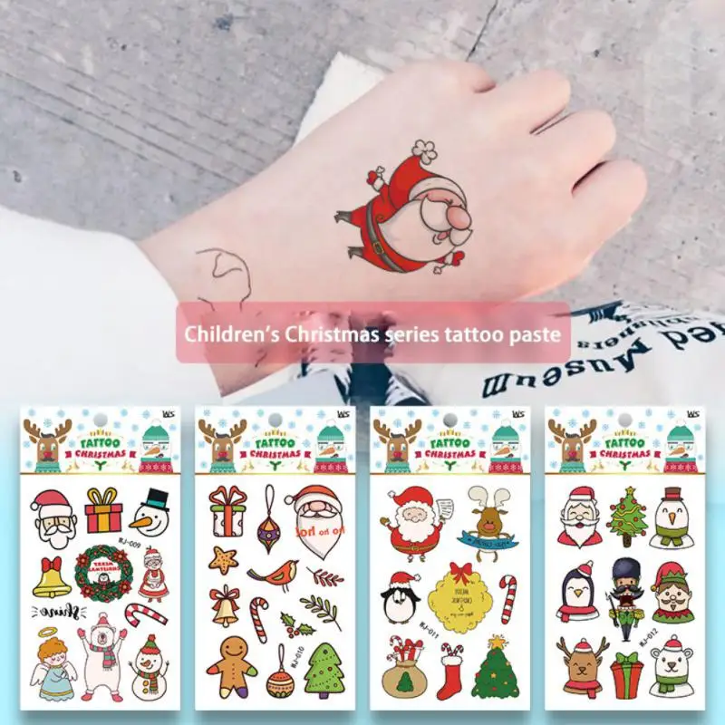 

Christmas Temporary Tattoos For Kids Waterproof Body Face Stickers Birthday Stocking Stuffed Xmas Gifts Party Favors For Kid