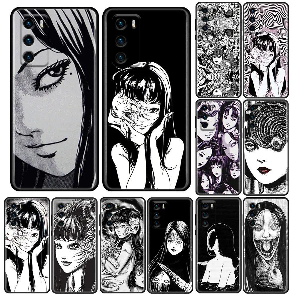 

Tomie Junji Ito Uzumaki Horror ART Silicon Fundas For Huawei P20 P30 P40 Lite Back Cover P20 P30 Pro P10 P50 P Smart Z Soft Case