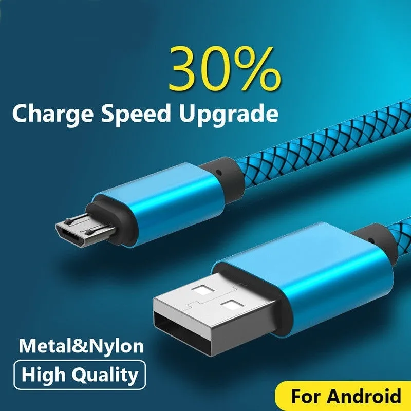 Зарядный кабель Micro USB для Honor 7A 8C 8X Redmi 7 9 9A синхронизации данных Samsung S5 S6 S7 J3 длина 1