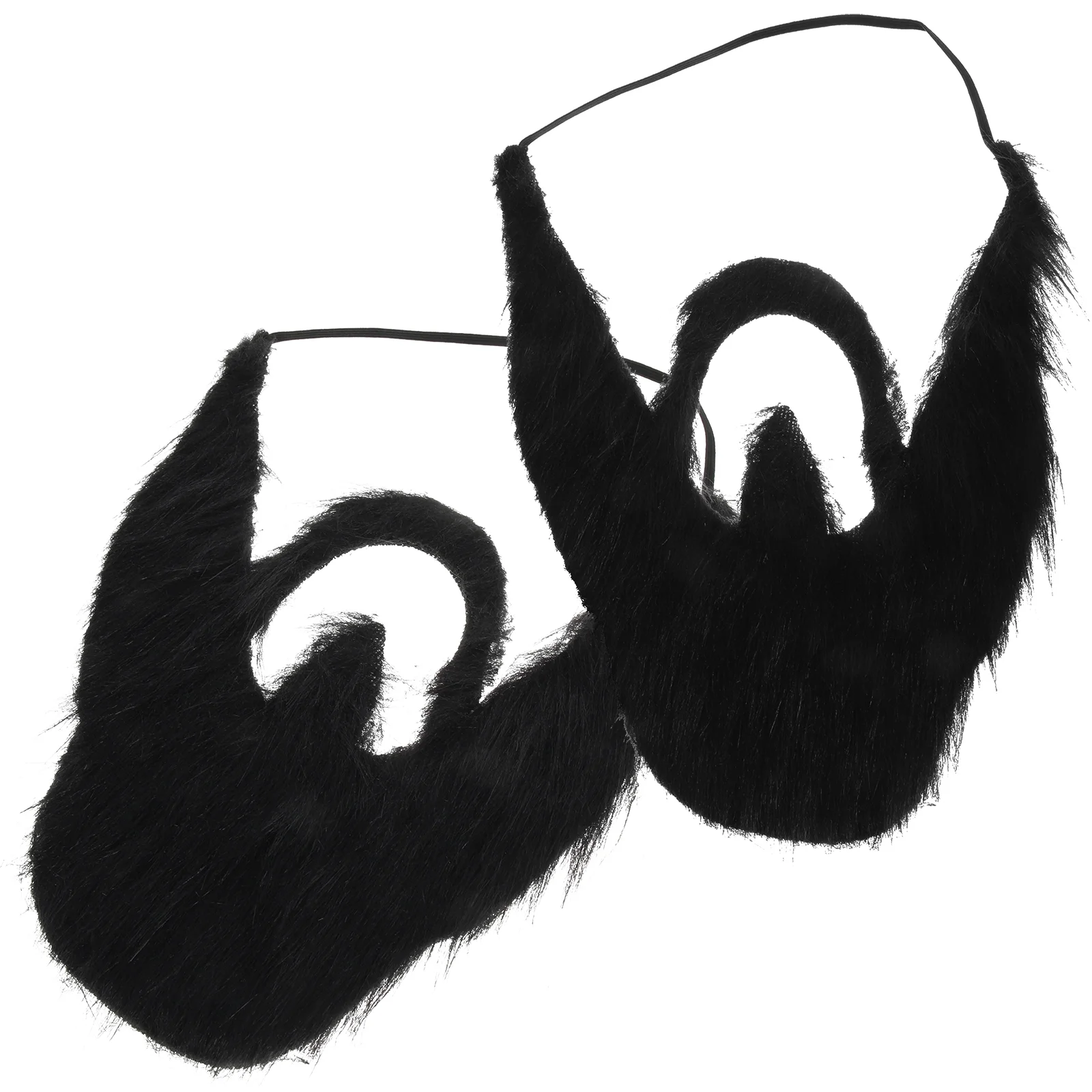 

2pcs Fake Beards False Mustache Beards Funny Mustache Props Halloween Cosplay Party Supply