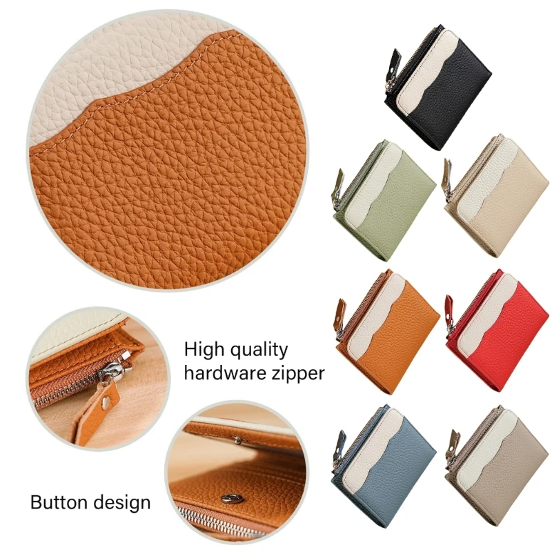 Маленький кошелек для женщин блокирующий футляр монет из искусственной кожи ecure