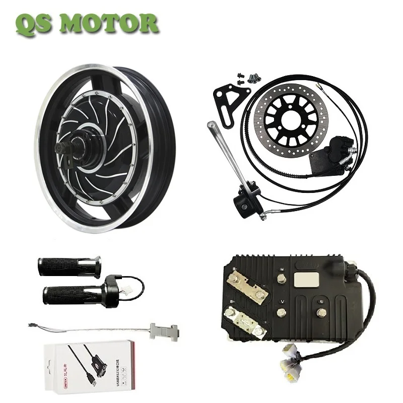 

QSMOTOR 8000W 96V 17INCH Electric Motorcycle Conversion Kits Max. Speed 130kph