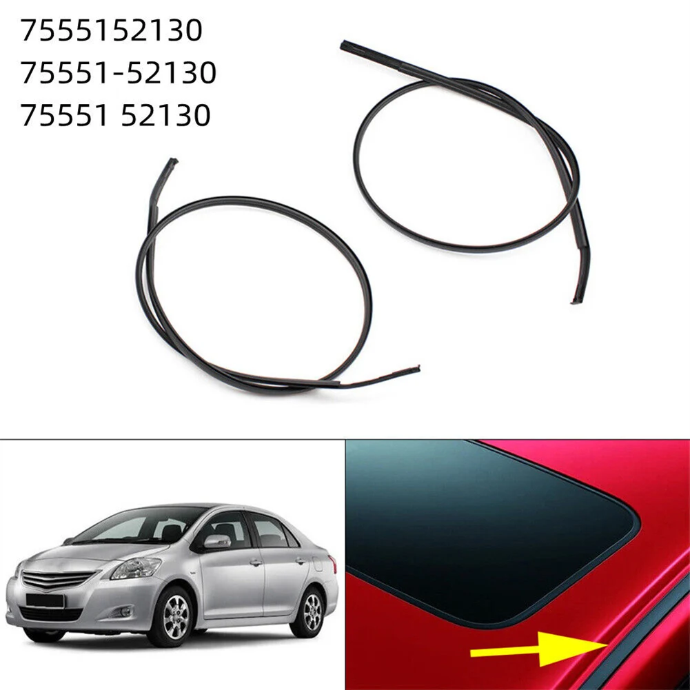 

2pcs Roof Drip Moulding Side Finish Strip For Yaris Hatchback 2007-11 Automobile Repair Maintenance Accessories