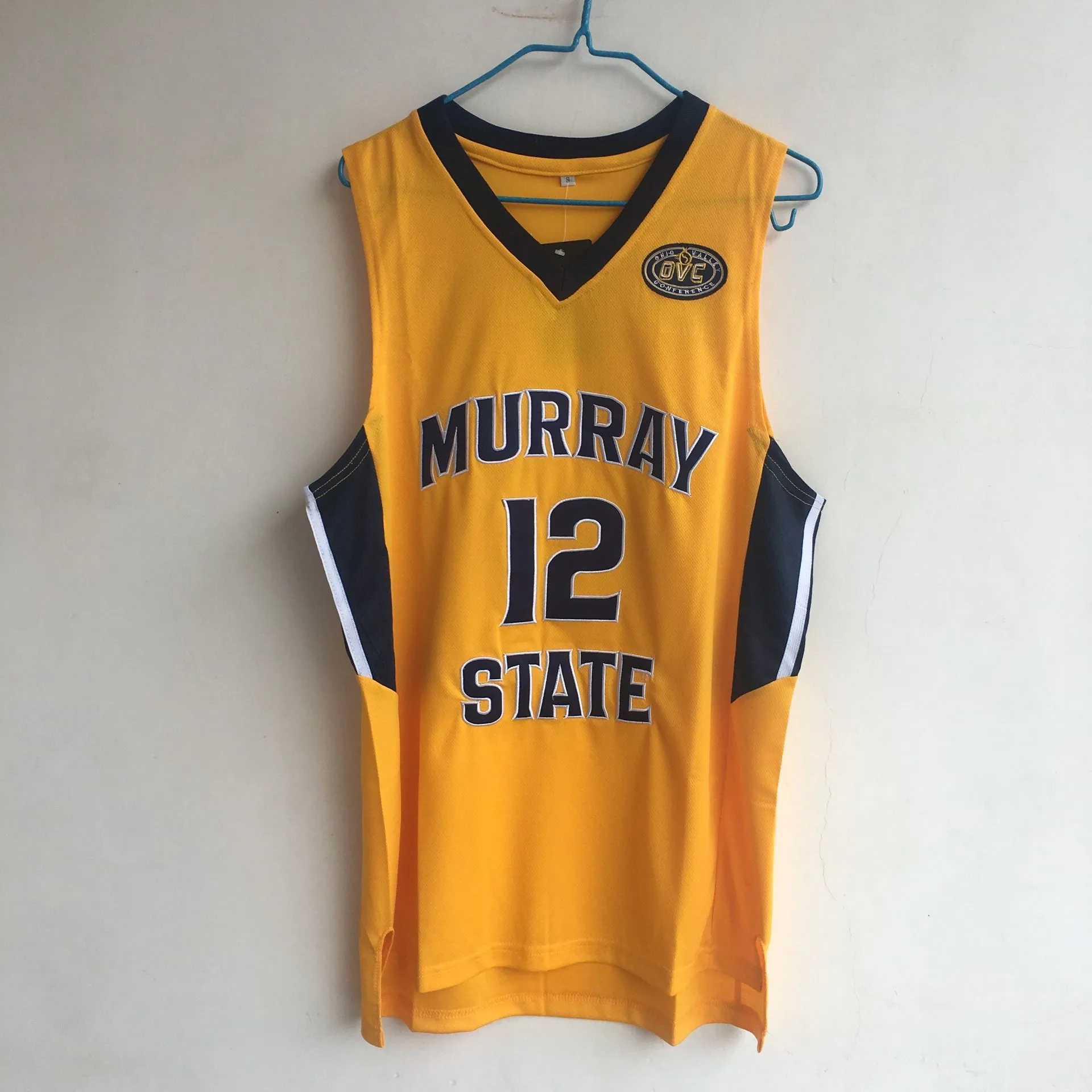 

12 Ja Morant Jerseys Murray State College Basketball Jersey Yellow Blue White