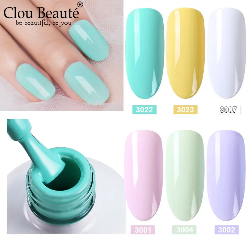 

Clou Beaute 15ml Glitter Colors Nail Gel Polish Vernis Semi Permanent Nail Glue Varnish Base Top Coat Nails Gel UV Soak Off