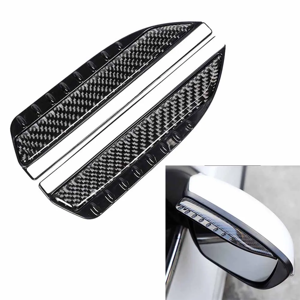 

2pc Car Rearview Mirror Rain Eyebrow Visor Carbon Fiber Eyebrow Shade Snow Shade Rain Shield Guard Car Rearview Mirror Protector