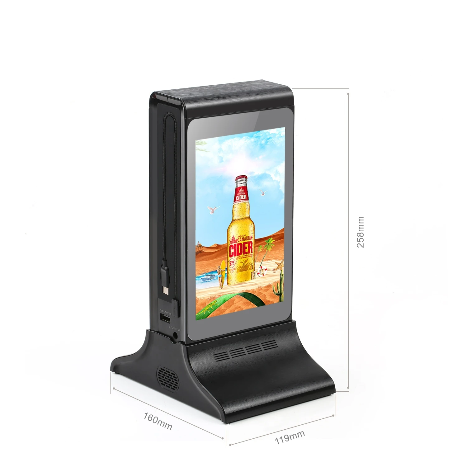 Цифровой рекламный плеер для Android с двумя 7-дюймовыми LCD-экранами, длительным временем автономной работы, NFC-оплатой и управлением рекламой (art.: 3920d82db24fc) - 3920d82db24fc