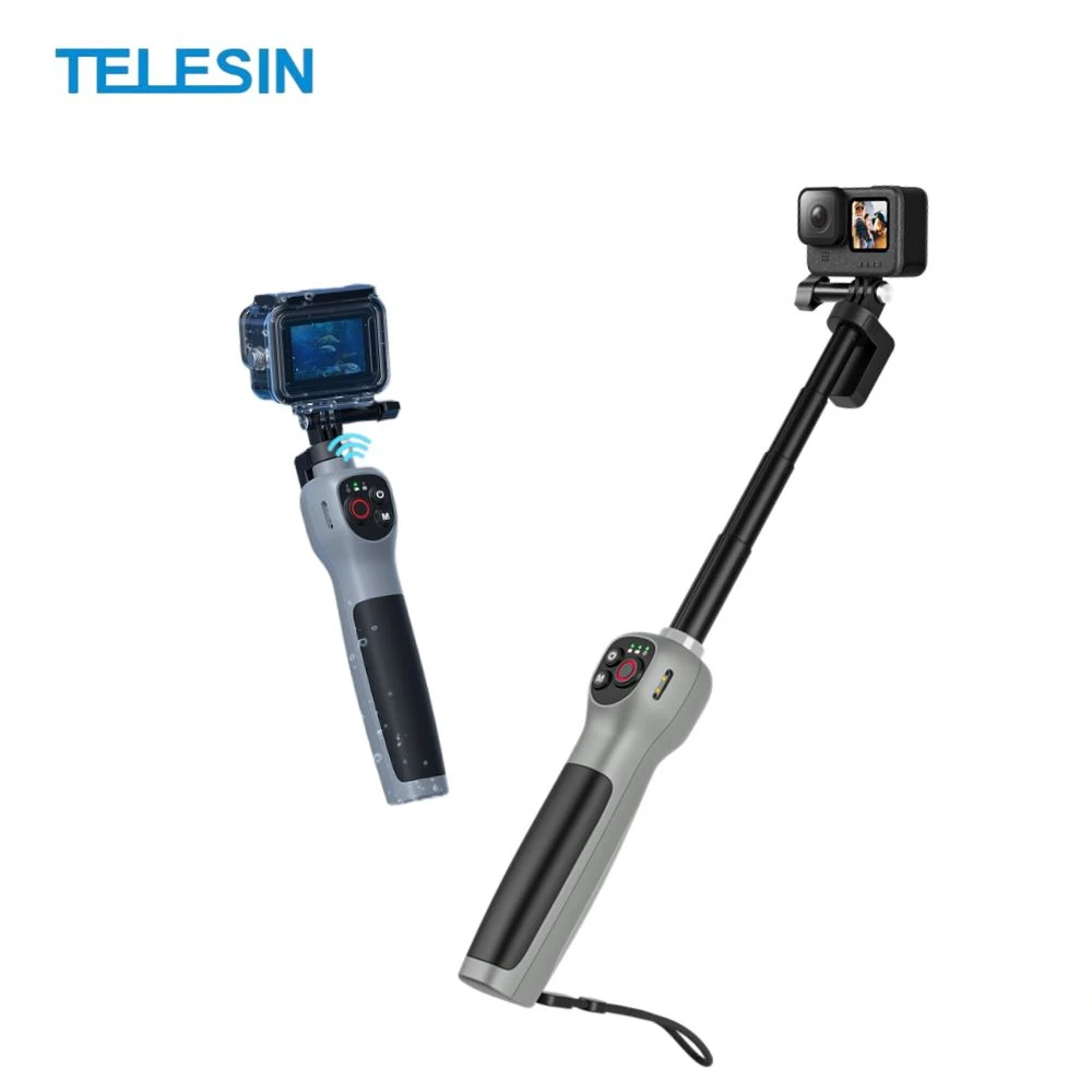 Подводная палка для селфи TELESIN с дистанционным управлением Gopro Hero 13 12 11 10 9 8