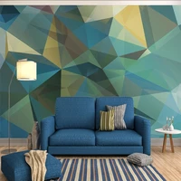 custom 3d blue geometric abstract graphic wall mural for living room wall decoration wallpaper sofa background wall paper fresco