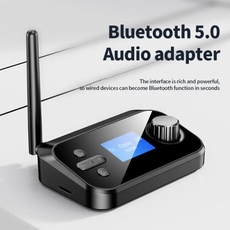 

Bluetooth 5.0 Receiver Transmitter with Mic Stereo AUX 3.5mm Jack RCA Optical Wireless Bluetooth Audio Adapter TV PC Car Speaker