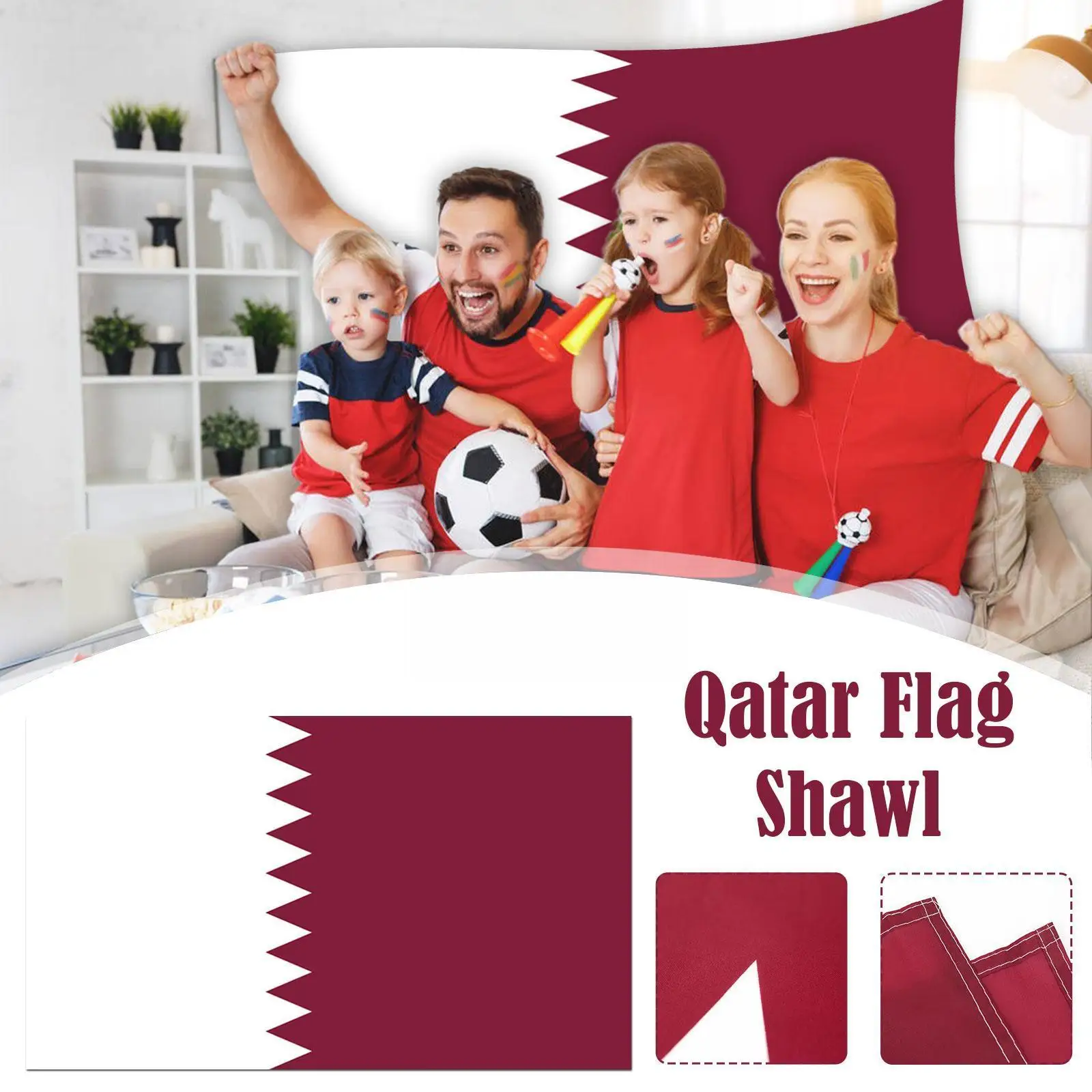 

The Magic Seamless National Flag Qatar Flag Shawl Turban Scarf Scarf Outdoor Ever-changing Magic Multi-function Turban, The K9X5