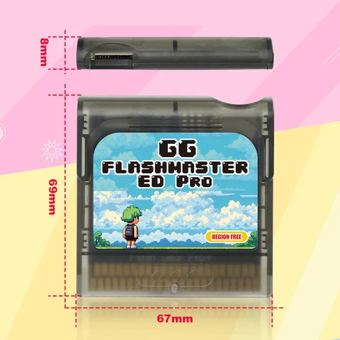 Новое обновление 2025 года, игровая карта GG FlashMaster 1200 в 1 для игрового картриджа SEGA, картриджа GG с картой GB TF