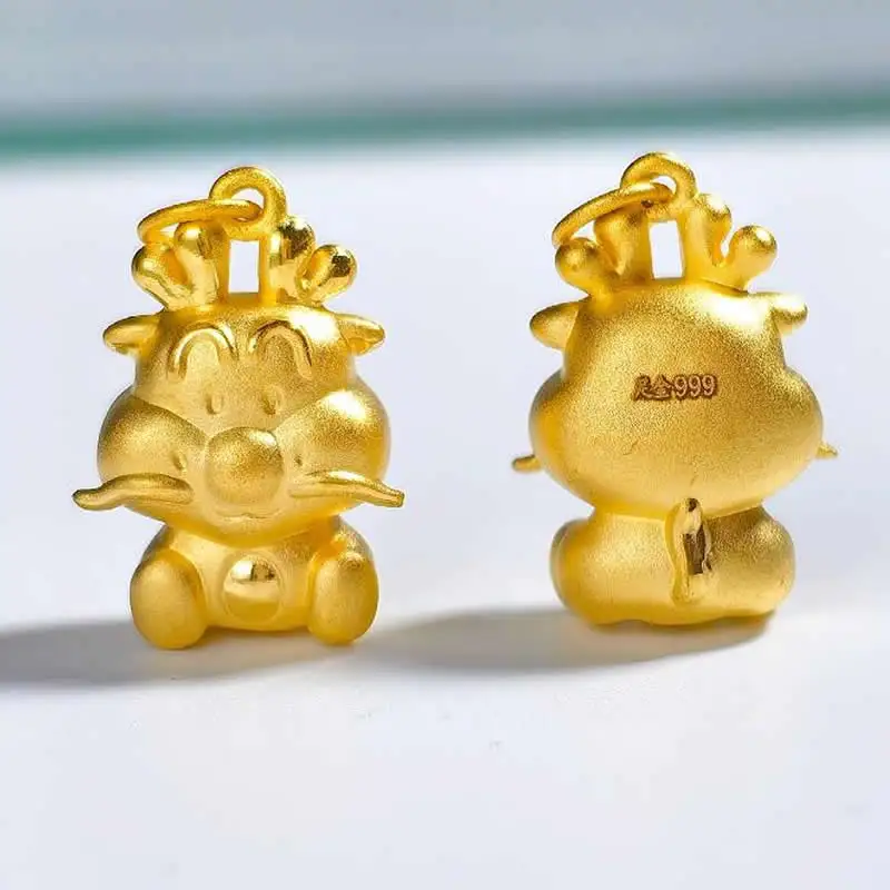 

Женская подвеска из желтого золота 999 пробы, 24K