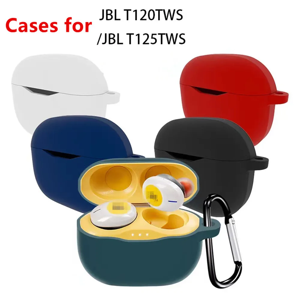 

Чехол для JBL TUNE T120 T125 TWS, однотонный чехол для наушников, Мягкий противоударный силиконовый чехол, аксессуары для телефона