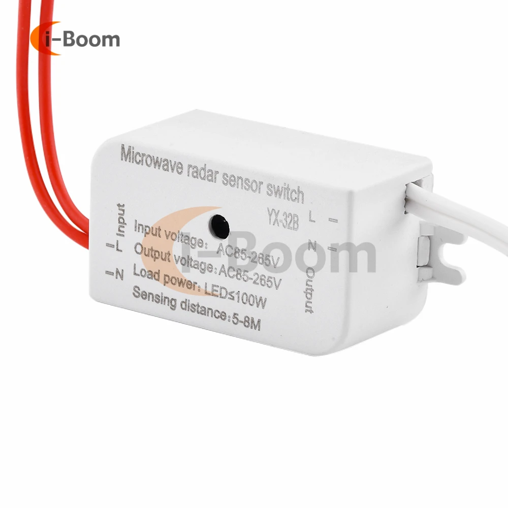 

PIR Microwave Radar Body Motion Sensor Module AC 85-265V 50Hz 100W Auto Infrared Sensor Switch