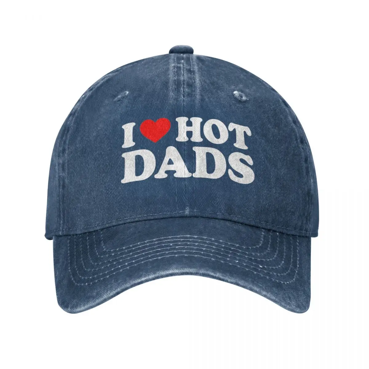 

Мужская бейсболка с надписью «I Love Hot Dads»